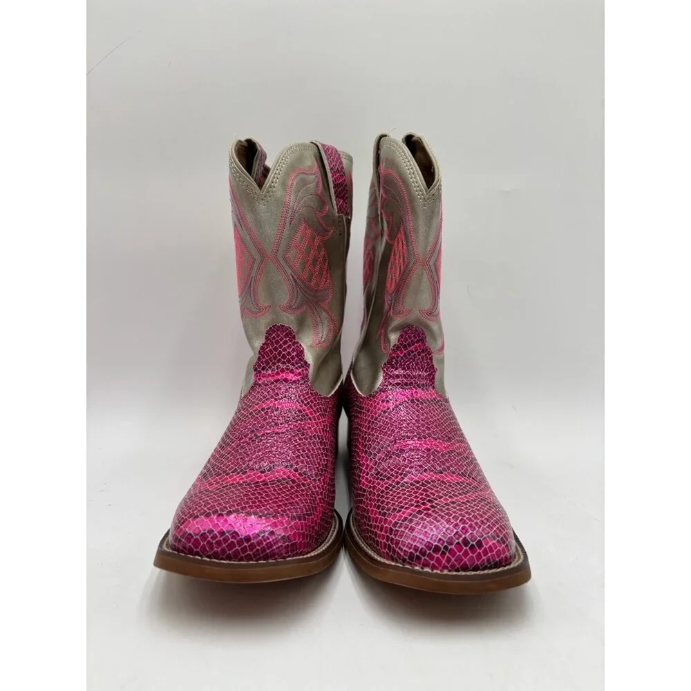 Justin 382JR SNAKE Girls NEW Western Cowgirl Boot Pink Multiple Sizes